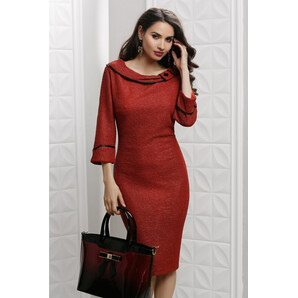 Rochie True oranj midi eleganta