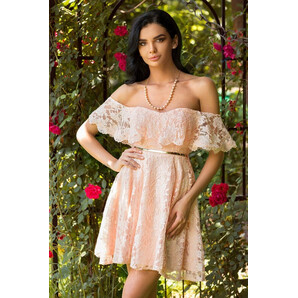 Rochie Rosalinda Peach