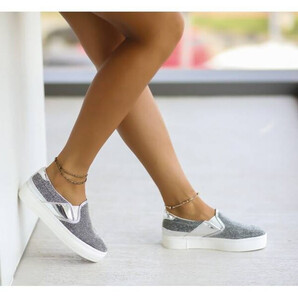 Espadrile Mela Argintii