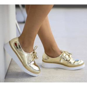 Pantofi Casual Bomber Aurii