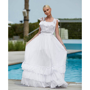 Rochie Voal Isla Alb