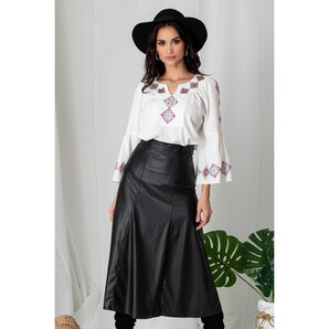 Bluza Lucia alba cu broderie traditionala