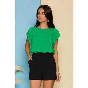 Pantaloni scurti LaDonna by Catalin Botezatu negri cu buzunare