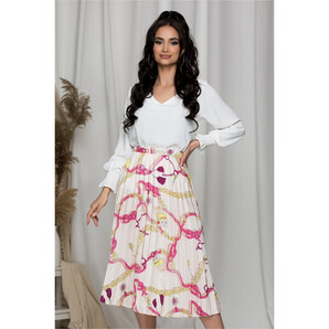 Bluza Dara alba cu decupaj si dantela la spate