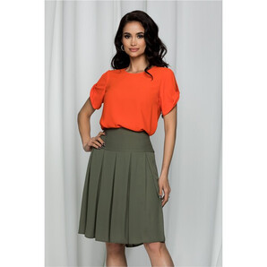 Bluza LaDonna portocalie cu decupaj la maneci