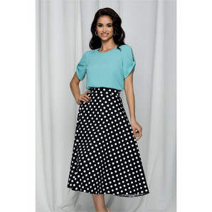 Bluza LaDonna verde mint cu decupaj la maneci