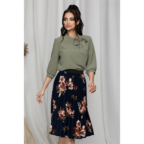 Bluza Samira kaki cu funda la gat