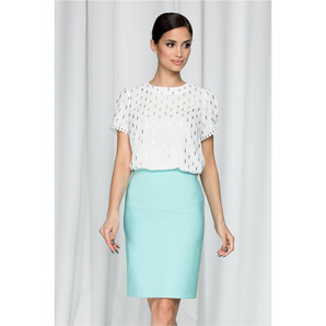 Fusta LaDonna by DYFashion verde conica cu talie inalta