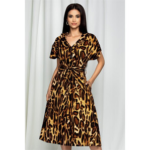 Rochie Esen tip camasa cu animal print
