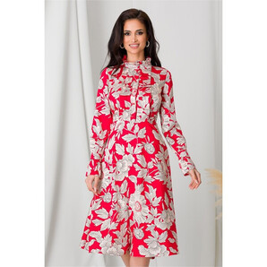 Rochie Moze rosie cu imprimeu floral