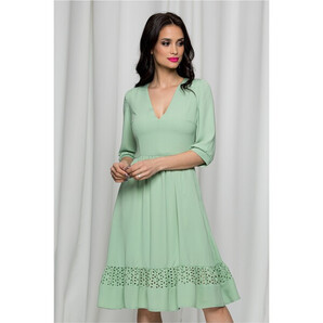 Rochie Moze verde mint cu volanas in partea inferioara