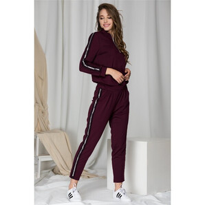 Trening Ella Collection Georgiana bordo cu aplicatii metalice