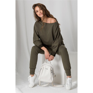 Trening Tania kaki cu bluza si pantaloni