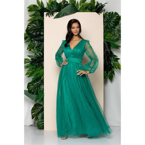 Rochie Ella Collection Marta verde din tulle