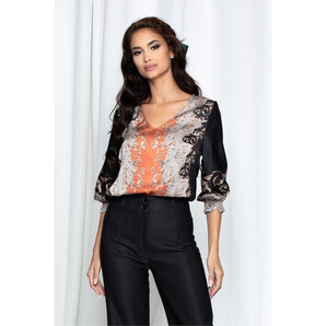 Bluza Andrika neagra cu imprimeu floral