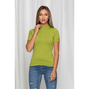 Bluza Daira verde lime cu maneci scurte