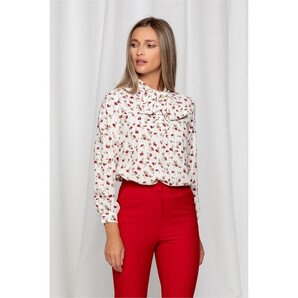 Bluza Ella Collection Belle ivory cu flori