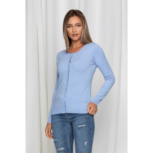Bluza Theo bleu cu nasturi