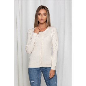 Bluza Theo ivory cu nasturi