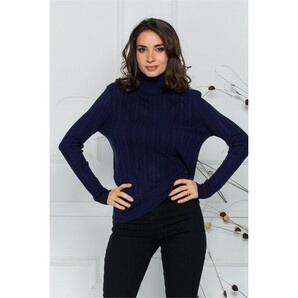 Maleta Adelina bleumarin cu model in relief