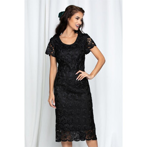 Rochie Sandra neagra din dantela