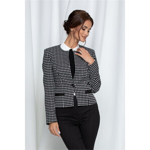 Sacou Ellie negru cu patratele albe
