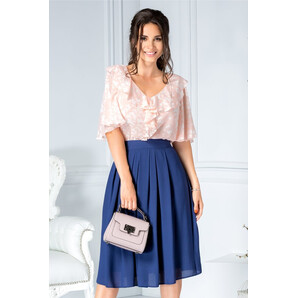 Bluza Future din voal roz cu fluturi albi