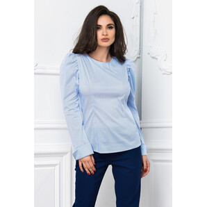 Camasa Artista albastra cu umeri bufanti