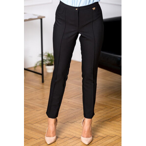Pantaloni ABBY negri office cu dunga