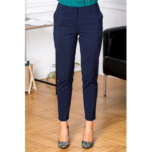 Pantaloni Iza bleumarin office