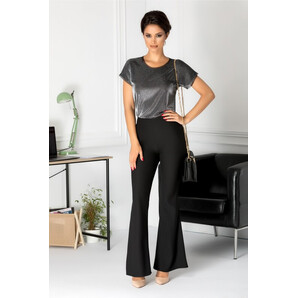 Pantaloni Moze negri evazati eleganti