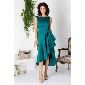 Rochie Brise verde de ocazie asimetrica