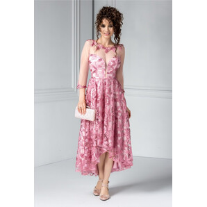 Rochie Leonard Collection Kyra lila din broderie de lux