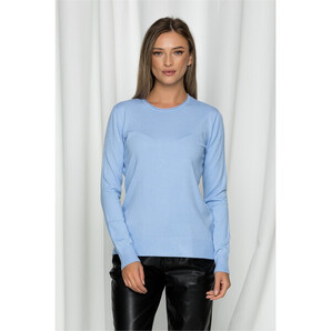 Bluza Carina bleu casual din tricot