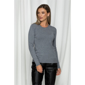 Bluza Carina gri casual din tricot