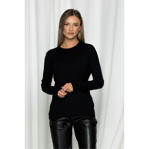 Bluza Carina neagra casual din tricot