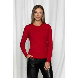 Bluza Carina rosie casual din tricot