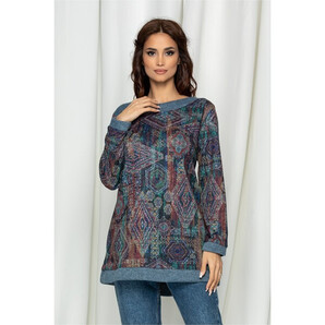 Bluza Kami albastra cu imprimeuri