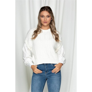 Bluza Sofia din tricot alba