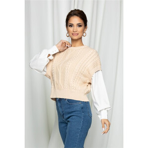 Bluza Sofia din tricot bej