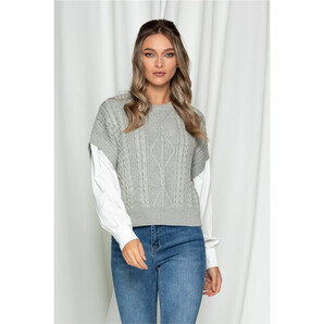 Bluza Sofia din tricot gri
