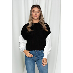 Bluza Sofia din tricot neagra