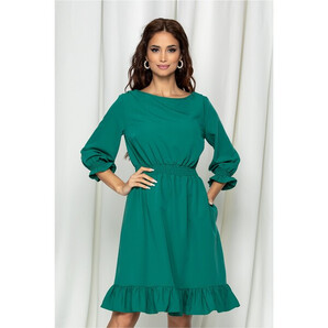 Rochie Andra verde cu decolteu oval