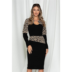 Rochie Moze neaga cu animal print