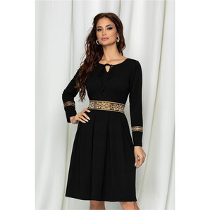 Rochie Moze neagra cu broderie