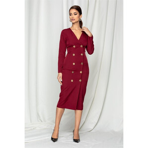 Rochie Dy Fashion bordo tip sacou