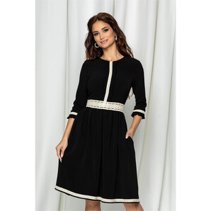 Rochie MBG neagra cu insertii din dantela