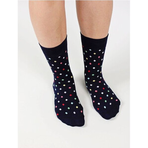 Sosete cu buline colorate The Happy Toe Small Dots Dark Navy