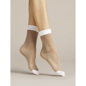 Sosete cu fir metalizat Fiore Bianco 20 den