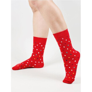 Sosete cu picatele colorate The Happy Toe Small Dots Red